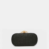 Black braided clutch