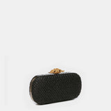 Black braided clutch
