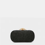Black braided clutch