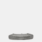 Bolso hobo de fiesta en malla metálica en plateado