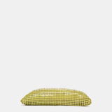 Bolso de hombro de malla metálica en verde