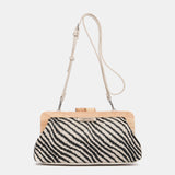 Clutch de fiesta animal print en negro