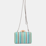 Party clutch with blue print