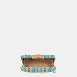 Party clutch with blue print