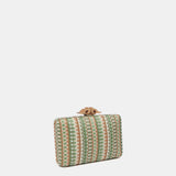 Party clutch with green print