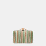 Party clutch with green print