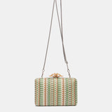 Party clutch with green print