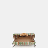 Party clutch with green print