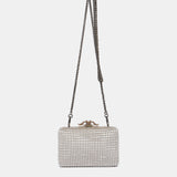 Partytasche aus beigem Samt.