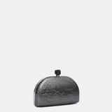 Metallisch glänzender Party-Clutch in Silber.