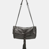 Silver metallic mesh party bag