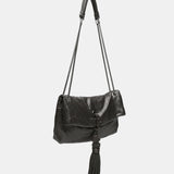 Silver metallic mesh party bag