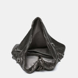 Silver metallic mesh party bag