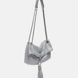Bolso de fiesta en malla metálica blanca