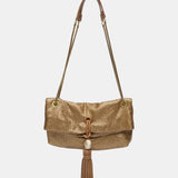 Gold metallic mesh party bag