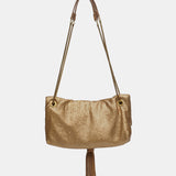 Gold metallic mesh party bag
