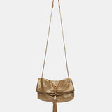 Gold metallic mesh party bag