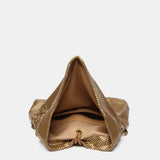 Gold metallic mesh party bag