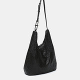 Bolso de hombro en malla metálica negro