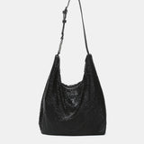 Bolso de hombro en malla metálica negro