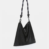 Bolso de hombro en malla metálica negro