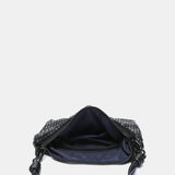 Bolso de hombro en malla metálica negro