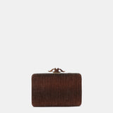 Clutch en terciopelo bronce