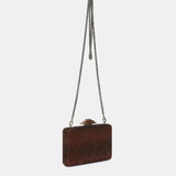 Clutch en terciopelo bronce