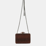 Clutch en terciopelo bronce