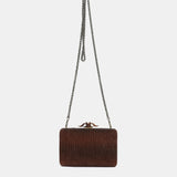 Clutch en terciopelo bronce