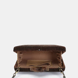 Clutch en terciopelo bronce