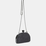 Clutch en terciopelo gris