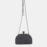 Clutch en terciopelo gris
