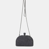 Clutch en terciopelo gris
