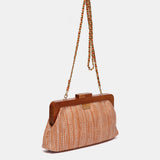 Orangefarbene Party-Clutch