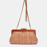 Orangefarbene Party-Clutch