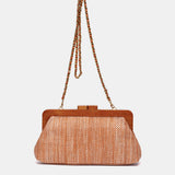 Orangefarbene Party-Clutch
