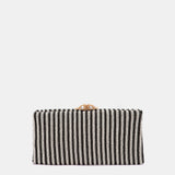 Schwarz gestreifte Party-Clutch