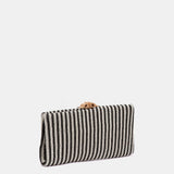 Schwarz gestreifte Party-Clutch