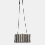 Schwarz gestreifte Party-Clutch