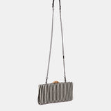 Schwarz gestreifte Party-Clutch