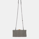 Schwarz gestreifte Party-Clutch