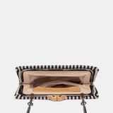 Schwarz gestreifte Party-Clutch