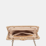 Orange gestreifte Party-Clutch