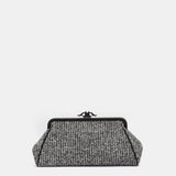 Schwarz marmorierte Party-Clutch