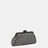 Schwarz marmorierte Party-Clutch