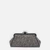 Schwarz marmorierte Party-Clutch