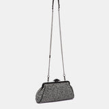 Schwarz marmorierte Party-Clutch
