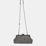 Schwarz marmorierte Party-Clutch