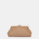 Kamelmarmorierte Party-Clutch